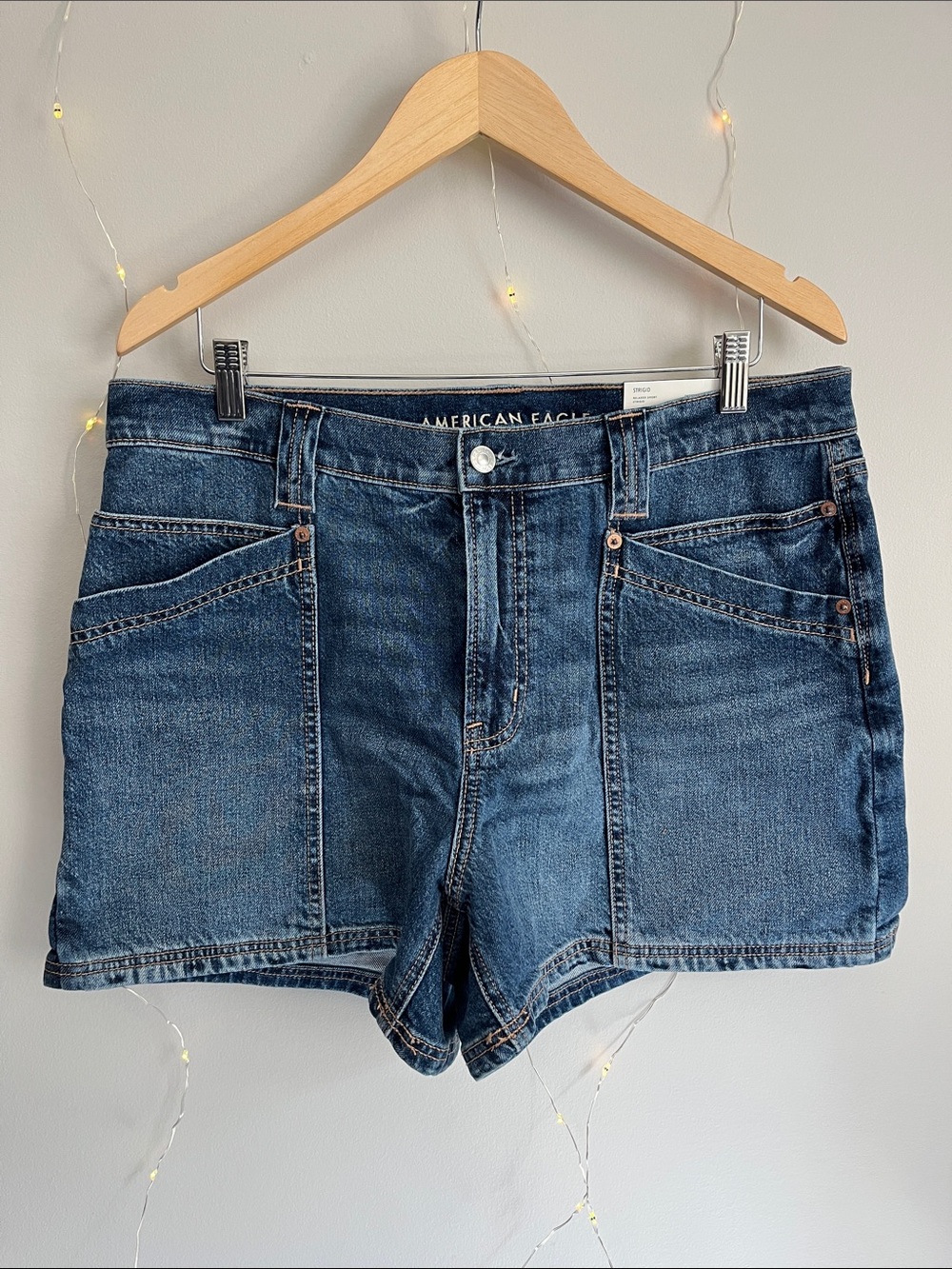 American Eagle Outfitters Indigo Blue High-Rise Denim Shorts